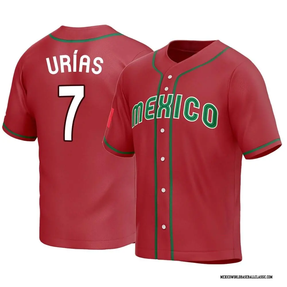 Men's Julio Urias Mexico Baseball Replica Red 2023 World Baseball Classic  Jersey - Mexico Team Store