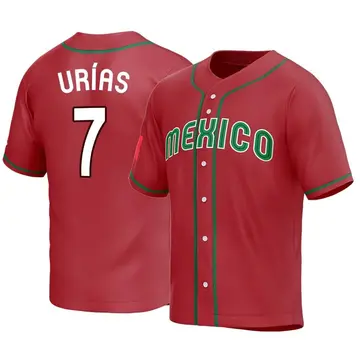 Youth Julio Urias Mexico Baseball Replica Red 2023 World Baseball