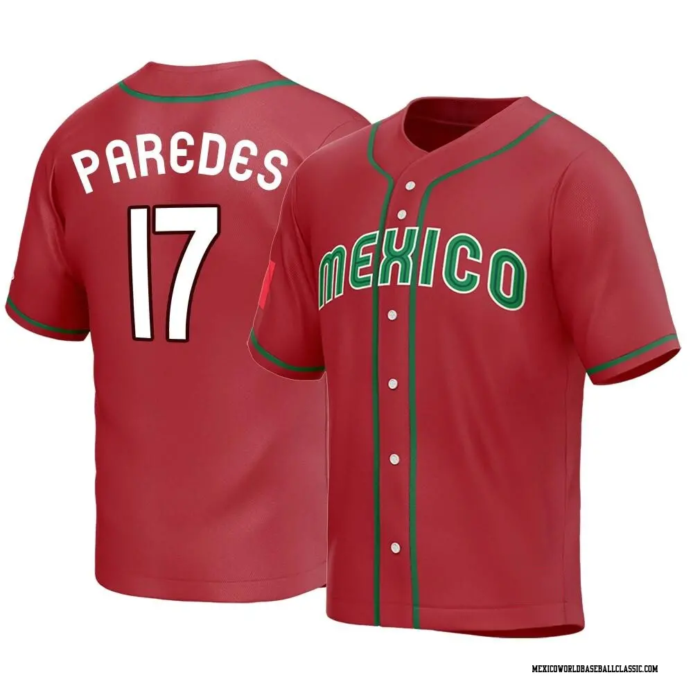 Youth Isaac Paredes Mexico Baseball Replica Red 2023 World